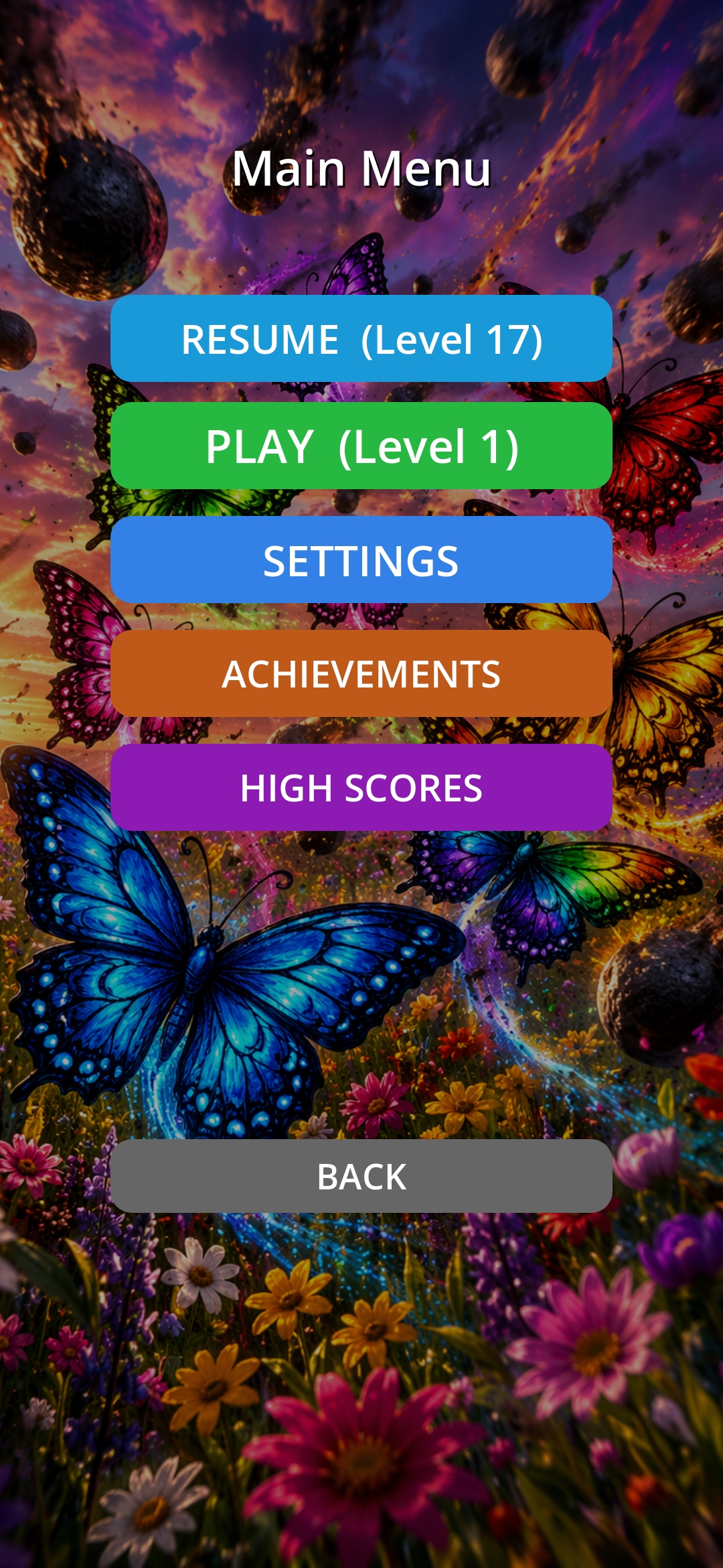 Main menu