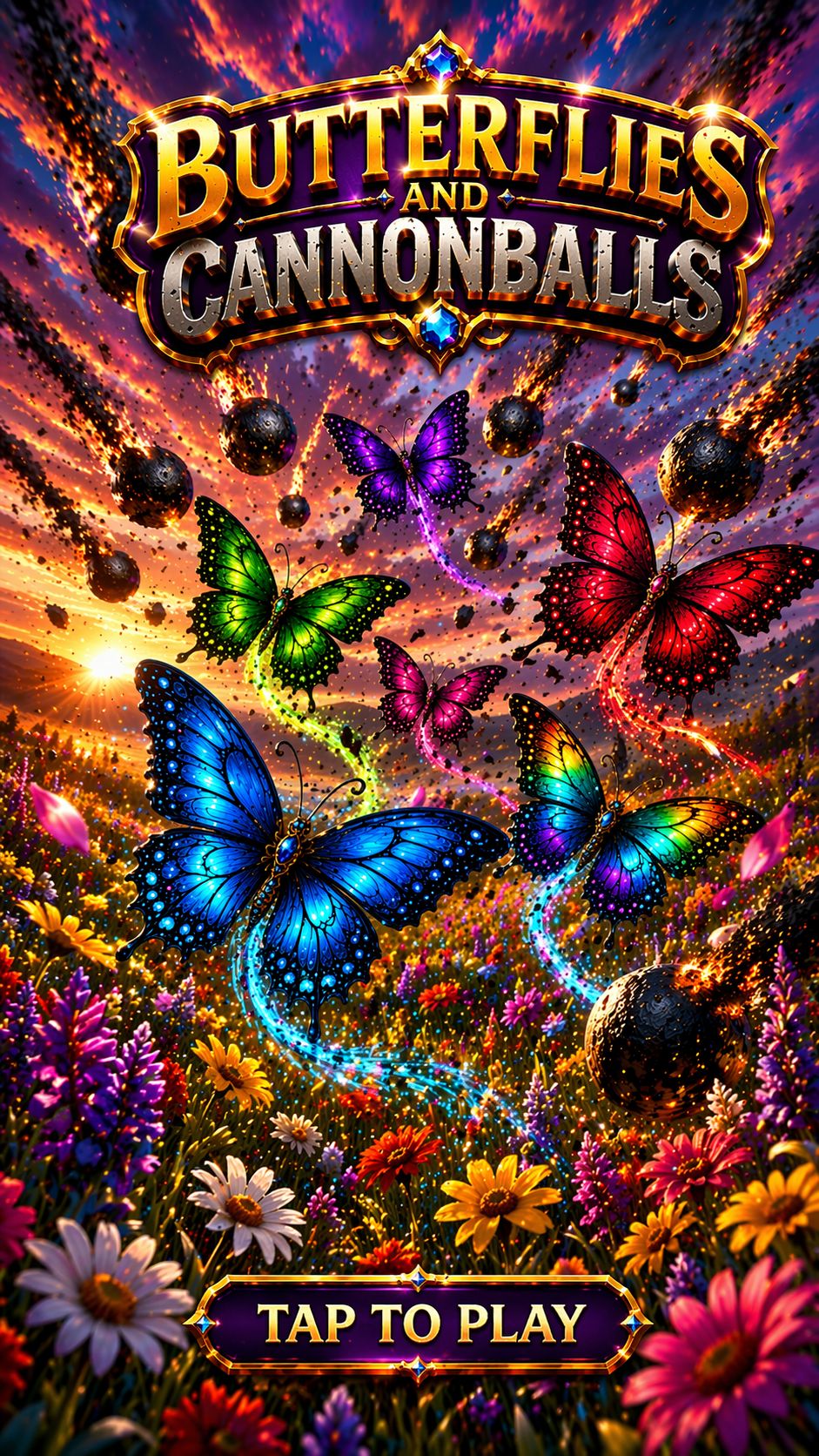 Butterflies and Cannonballs — Start Screen